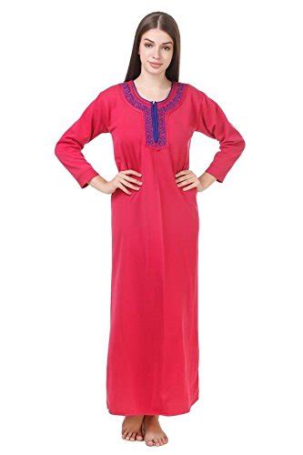 Buy Bombshell Women's Fleece Woollen Winter Nighty (Pink, X-Large) at ...