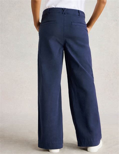 Cotton Rich Wide Leg Chinos With Linen | White Stuff | M&S