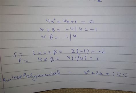 If alpha and beta are the zeroes of the polynomial 4x^2+4x+1,then form ...