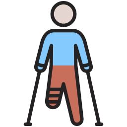 Broken leg - Free people icons