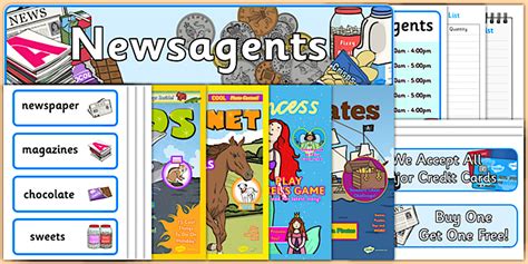 Newsagents Role Play Resource Pack