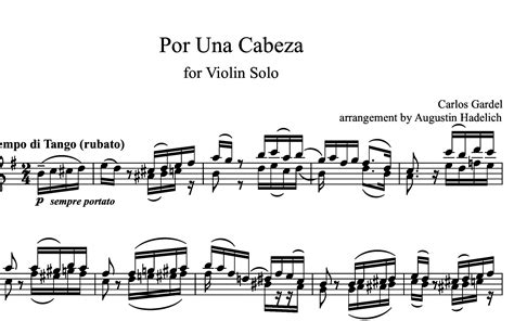 [曲谱同步/MuseScore制作]Por Una Cabeza，一步之遥 Augustin Hadelich改编-cryws-默认收藏夹-哔 ...