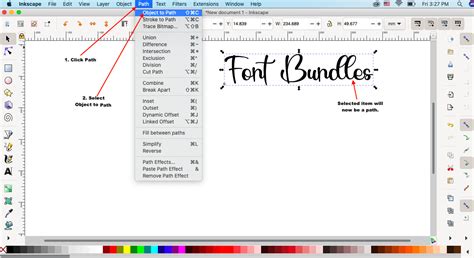 Image result for Inkscape Convert Text to Path