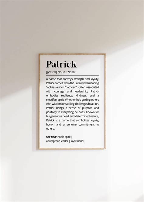 Patrick Name Meaning
