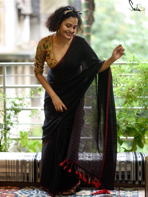 Cotton Black Saree|My Secretly Passed Notes In Class|Suta