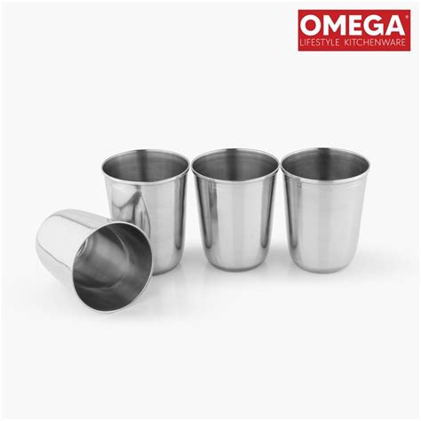 Buy OMEGA Set of 4 Stainless Steel Tumbler - 300ml from Omega at just ...