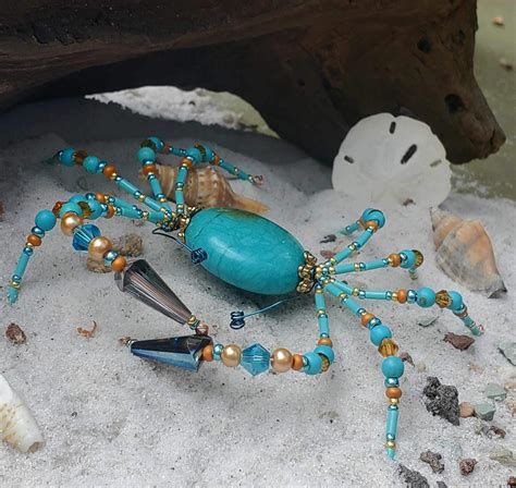 Crab, Beaded Crab, OOAK Crab, Crab Suncatcher, Crabs, Decapod Crustacean, Decapoda Crabs ...
