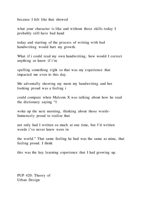 PUP 420 Theory of Urban Design Paley Park, New York Cit | DOCX