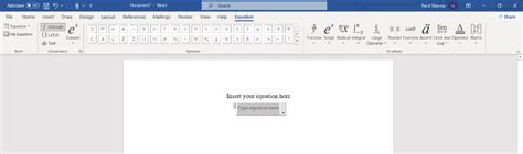 Image result for Word Equation Keyboard Shortcuts