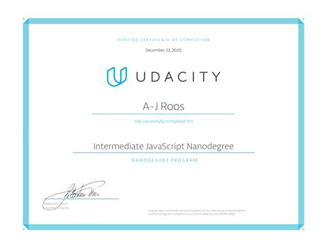 Image result for JavaScript Course Udacity Certificate