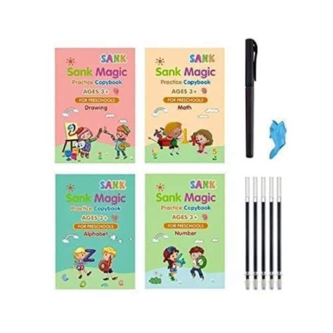 SHIORN SOON Handwriting Workbook Writing Practice with Pen Magic Book ...