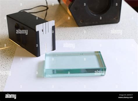 Image result for Refraction Experiment with Glass Block