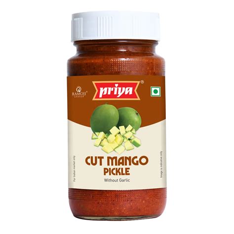 Priya Cut Mango Pickle without Garlic, 300g - Authentic Telugu Style ...
