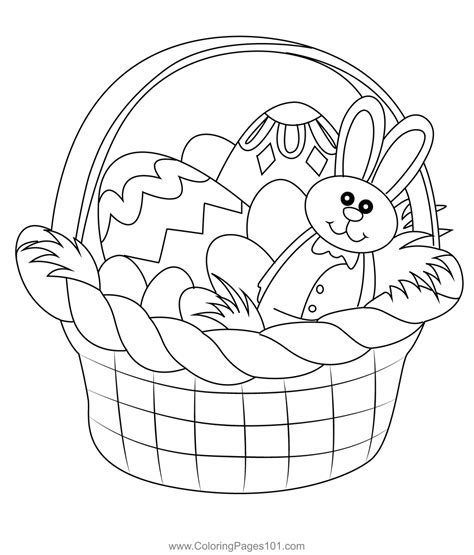 Easter basket coloring page free easter basket online coloring – Artofit