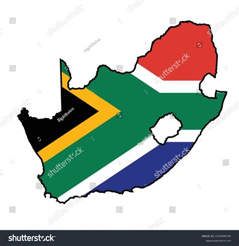 South Africa Outline Silhouette Flag Map Stock Vector (Royalty Free) 2255408795 | Shutterstock
