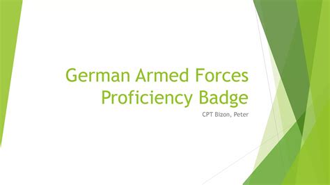 German Armed Forces Proficiency Badge 2018 | PPTX