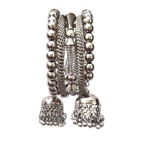 Buy Ushaworks Traditional Oxidized Silver Bangle Bracelet for Women and ...