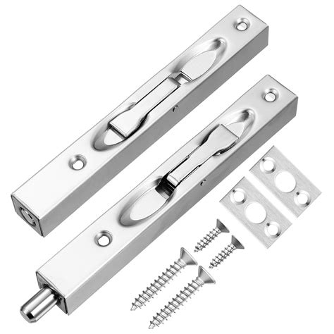 2 Sets Box Type Hidden Latch Gate Latch Lock Bolts French Door Hardware ...