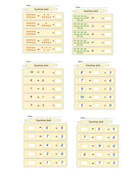 Image result for Counting Back to Subtract
