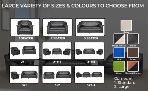 Sekar Lifestyle 3 Seater Sofa Set for Living Room [Color - Beige ...