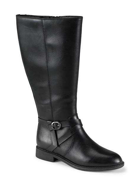 WearEver Women's Wide Width Wide Calf Riding Boots - Walmart.com