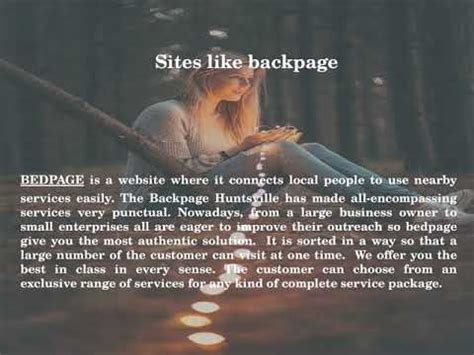 Backpage Huntsville a better alternative to backpage - YouTube