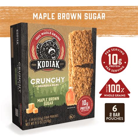 Maple Brown Sugar Crunchy Granola Bars – Wholesome Snack | Kodiak®