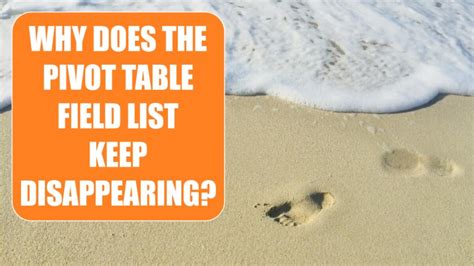 Image result for PivotTable Field List Not Showing