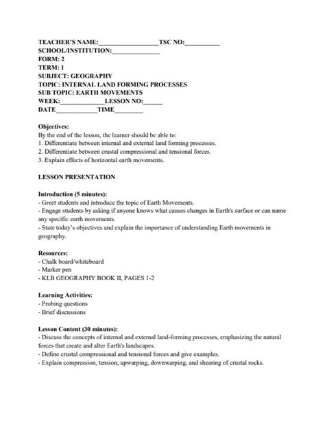 Image result for Geography Form 2 Lesson