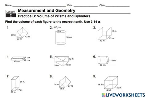Image result for Triangular Prism Volume Worksheet Metric System