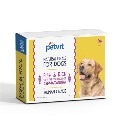 Petvit Natural Meal for Dogs - Fish Rice with Ashwagandha (4 Pack ...