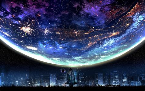 Wallpaper 4k Anime Space Space Anime Wallpapers - Wallpaper 4K
