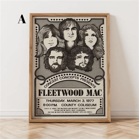Fleetwood Mac Posters Retro Music Prints Fleetwood Mac Poster Print ...