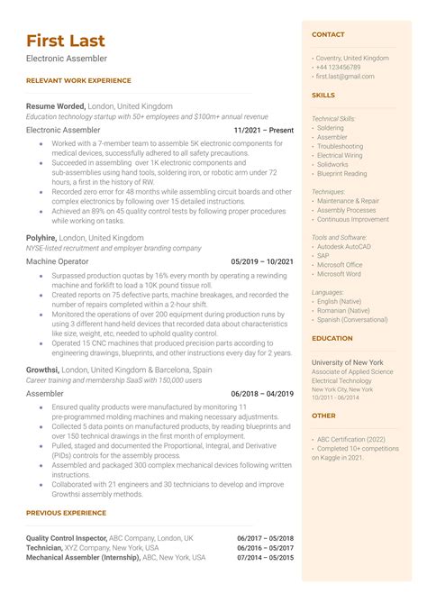 Entry Level Biomedical Engineer Resume Examples for 2025 | Resume Worded