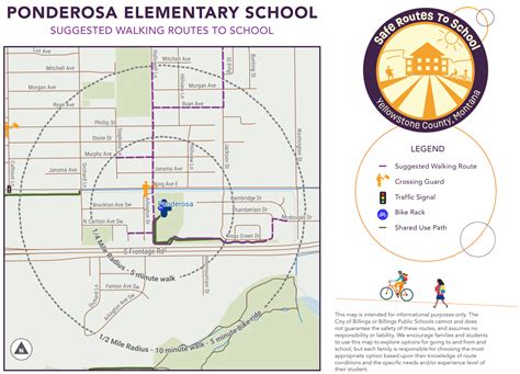 Walking Route Maps For Billings Elementary Schools | City of Billings ...