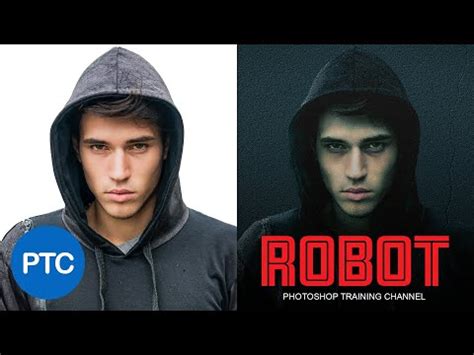 COLOR GRADING and ADDING TEXTURES to a Photo - Mr. Robot Poster in ...