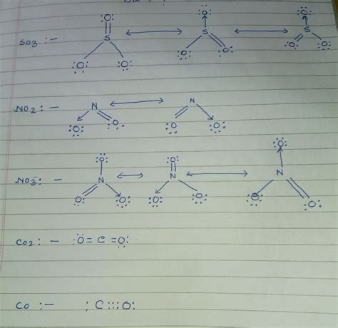 Write the resonance structures for SO3, NO2 and NO3 -, CO2.,CO ...