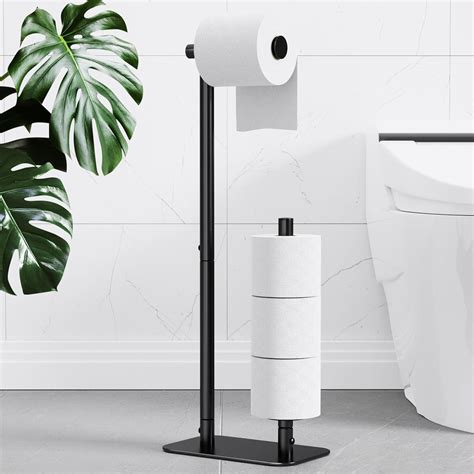Toilet Paper Holder Free Standing – Large Capacity Toilet Paper Holder ...