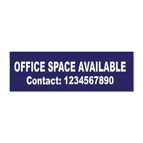 SIGN EVER™ Office Space Available 3mm Sign Board with Custom Contact ...