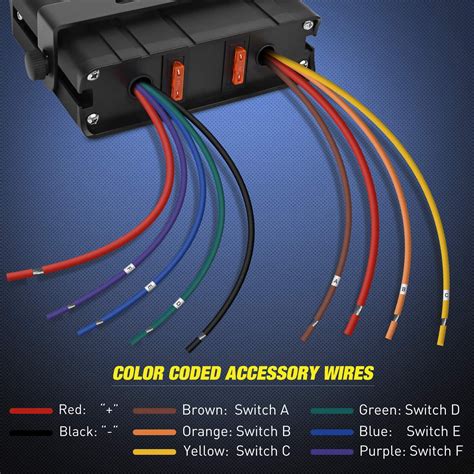 Nilight - 6 Gang Rocker Switch Box SPST Toggle Panel | Ubuy India