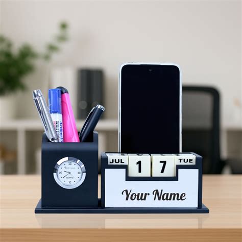 Elegant Personalized Gifts - Desk Clock Organizer by Giftana – Giftana