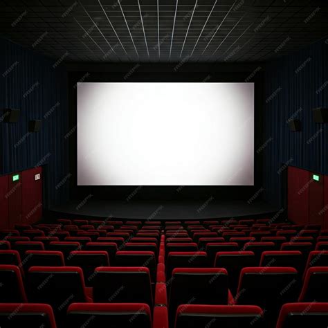 Grand Movie Theater with Expansive White Screen Awaiting the Next Film ...