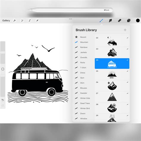 Procreate Landscape Tutorial Mountains 的图像结果