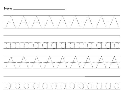 Tracing The Letter A Free Printable - Printable Calendars AT A GLANCE