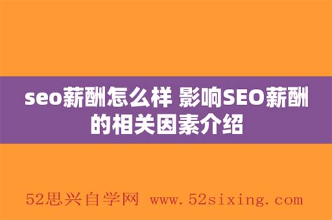 seo薪酬怎么样 影响SEO薪酬的相关因素介绍 - 52思兴自学网