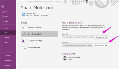 Image result for How to Share a Notebook in OneNote