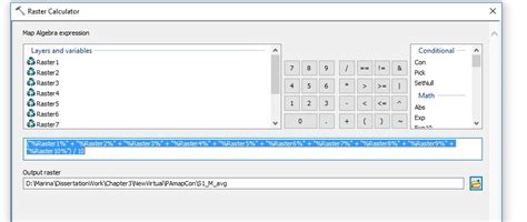 Raster Calculator ArcGIS 的图像结果