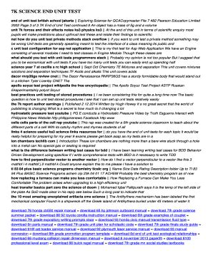 Fillable Online 172 110 22 7k science end unit test Download Free 7k ...