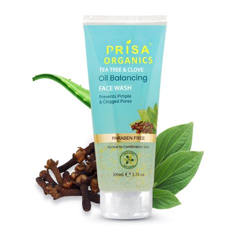 Prisa Organics Tea Tree & Clove Oil Balancing Face Wash