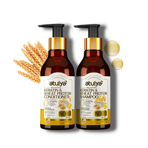 Atulya Keratin and Wheat Protein Shampoo & Conditioner | Combo of Anti ...
